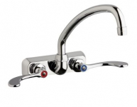 Chicago Faucets W4W-L9E35-317ABCP Workboard Faucet, 4'' Wall